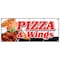 Signmission PIZZA & WINGS BANNER SIGN brick oven new york chicago italian spicy B-120 Pizza & Wings - alternate 1